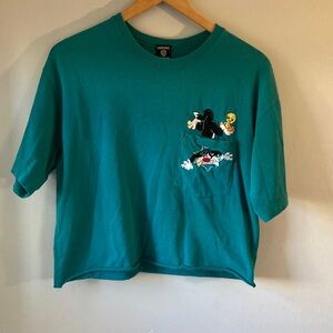 Warner Bros. Teal Looney Tunes Pocket Tee